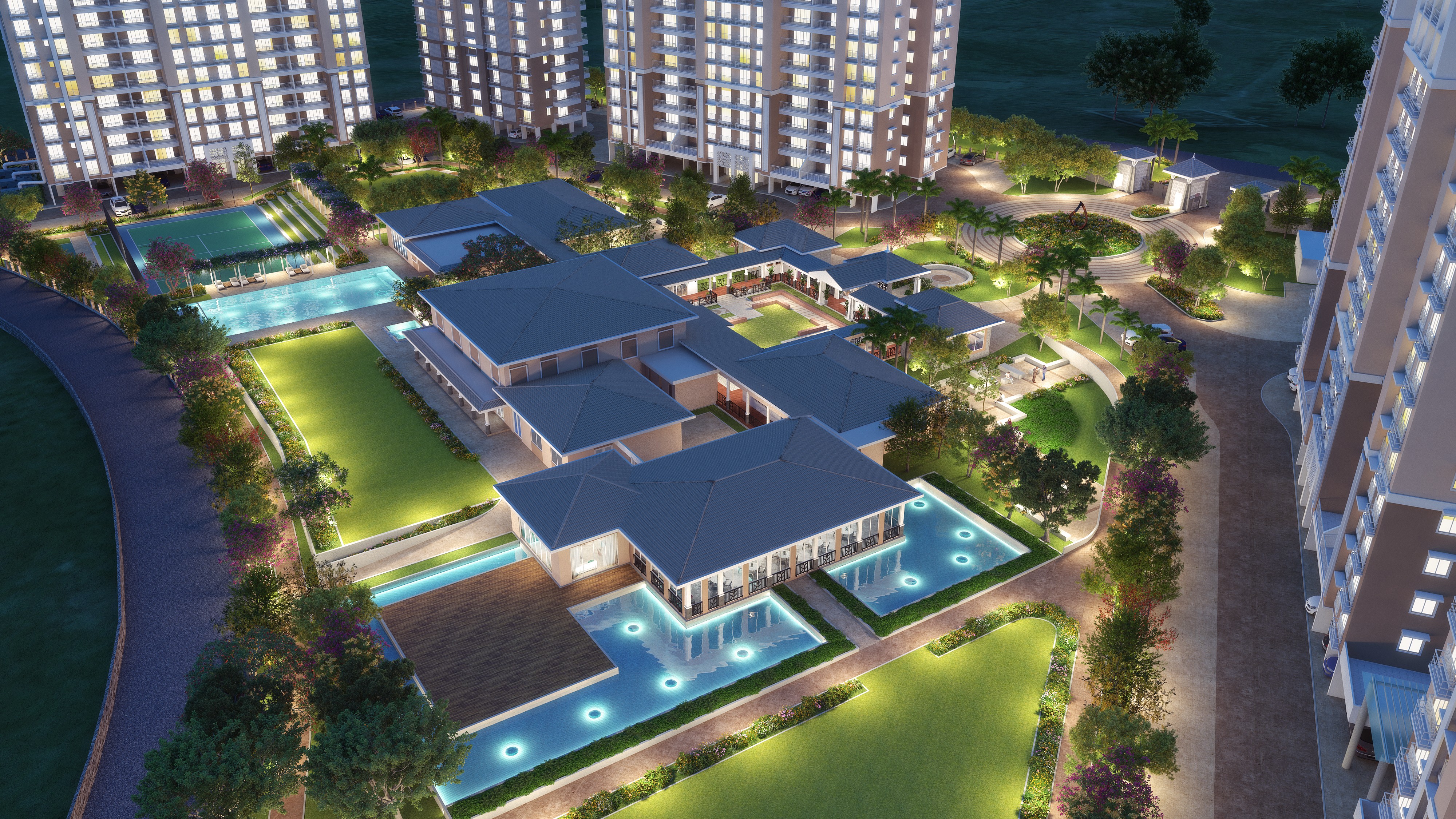 Amodh Building Elevation 8 Night View